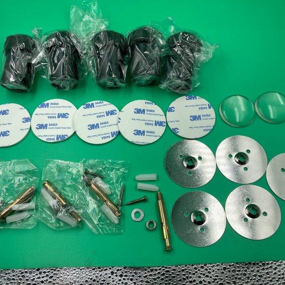 Door Stopper 5 Pack Door Stop Cylindrical Black Doorstops - Picture 3 of 7